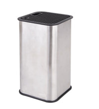 Square Universal Knife Block - Stainless Steel
