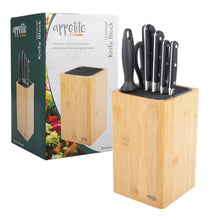 Square Universal Knife Block - Bamboo