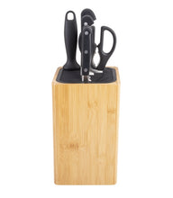 Square Universal Knife Block - Bamboo