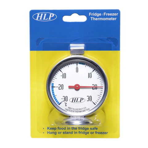 2Pcs Fridge Thermometer, Large Dial Freezer Thermometer, Classic Series