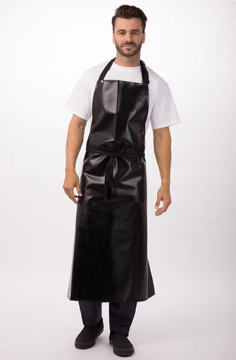 PVC Bib Apron - Black
