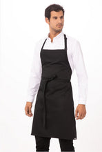 Bib Apron with Pocket - Black