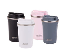 Oasis Stainless Steel Double Wall Insulated Travel Cup 380ml - Black