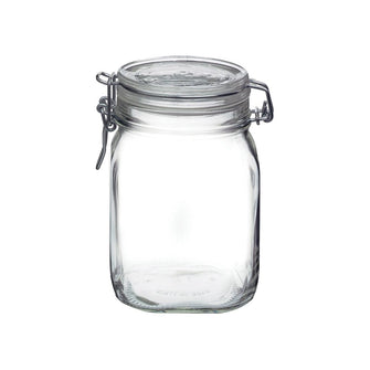 1L Fido Glass Jar with Clear Lid