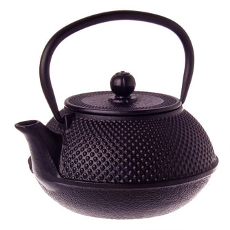 Cast Iron Teapot 800ml Fine Hobnail Black