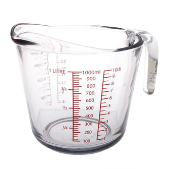 Glass Measure Jug 4 Cup 1 Litre