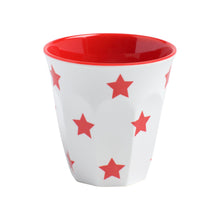 Espresso Cup Red Stars on White 200ml