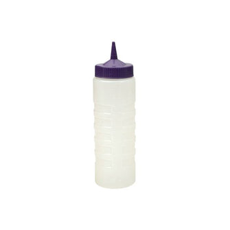 Purple Lid 750mL Clear Sauce Bottle