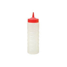 Red Lid 750mL Clear Sauce Bottle