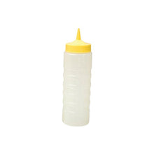 Yellow Lid 750mL Clear Sauce Bottle