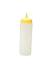 Yellow Lid 750mL Clear Sauce Bottle