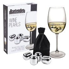 Stainless Steel Wine Pearls with Bag Set of 4