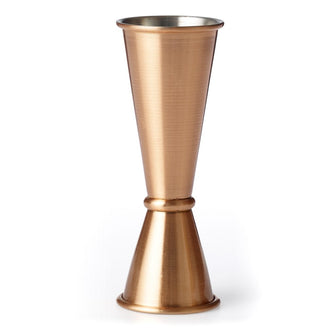 Copper Plated Rolled Edge Double Jigger