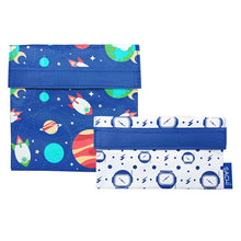 Sachi Reusable Sandwich and Snack Pockets Outer Space set of 2