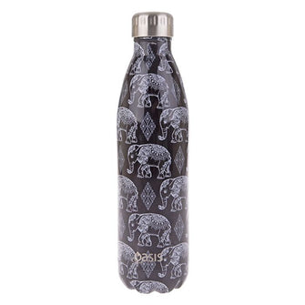 Oasis Stainless Steel Insulated Drink Bottle 750ml Boho Elephants