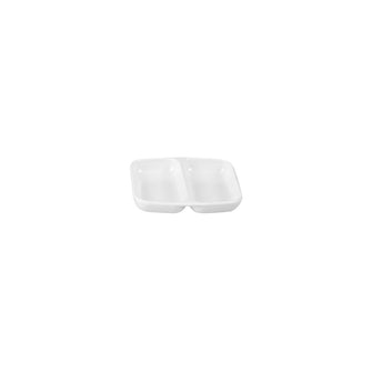 White Divided Sauce Dish