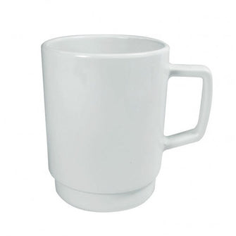 320mL Stackable Melamine Mug White