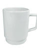 320mL Stackable Melamine Mug White