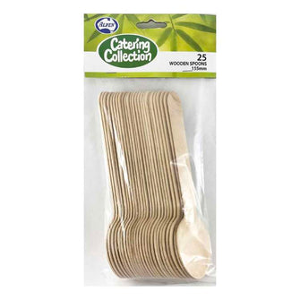 Wooden Spoon 155mm 25 Pack