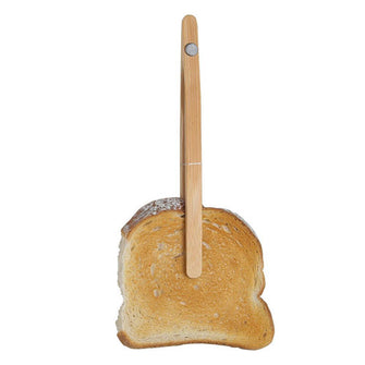 Bamboo Toast Tongs with Magnet 20cm