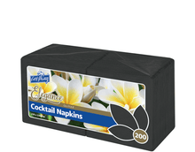 Black Cocktail Napkins