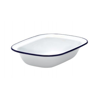 24cm Enamel Oblong Pie Dish Falcon Enamelware