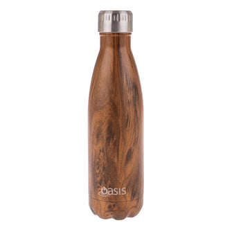 Oasis Stainless Steel Insulated Drink Bottle 500ml Teak