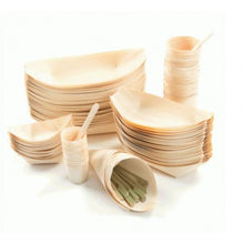 6cm Disposable Oval Boat Wooden pk50