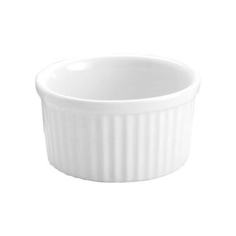 1L White Porcelain Souffle Dish